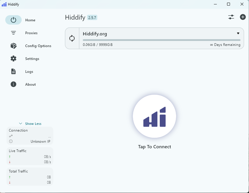 Hiddify برای ویندوز 1 Hiddify برای ویندوز